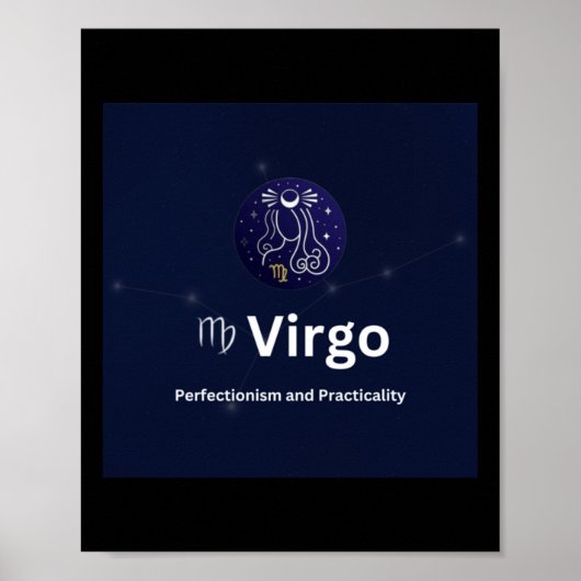 Maagd Sterrenbeeld Sticker Poster (Voorkant)