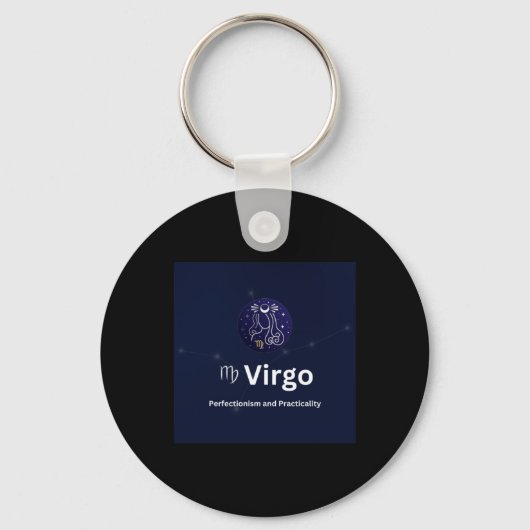 Maagd Sterrenbeeld Sticker Sleutelhanger (Voorkant)