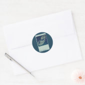 Maagd Sterrenbeeld Vintage Zodiac Astrologie Ronde Sticker (Envelop)