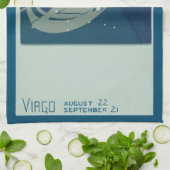 Maagd Sterrenbeeld Vintage Zodiac Astrologie Theedoek (Gevouwen)