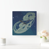Maagd Sterrenbeeld Vintage Zodiac Astrologie Vierkante Klok (Huis)
