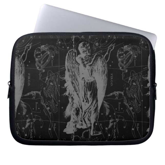 Maagd Sterrenbeeld Zodiac Kaart Hevelius 1690 Laptop Sleeve (Voorkant)