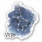 Maagd Sterrennacht Constellation Custom-Cut Sticker (Voorkant)