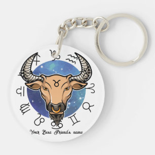Maagd & Stier Acryl Sleutelhanger