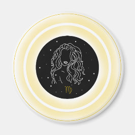 Maagd Symbool – Minimaal Astrologie Embleem Magneet