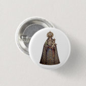 Maagd van Candelaria Ronde Button 3,2 Cm (Voorkant /achterkant)