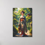 Maagd van de Groene Tuin Canvas Afdruk (Voorkant)