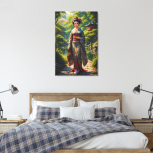 Maagd van de Groene Tuin Canvas Afdruk