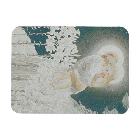 Maagd van de Lilies Magneet (Horizontaal)