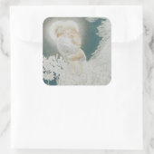 Maagd van de Lilies Vierkante Sticker (Tas)