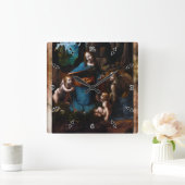 Maagd van de Rocks door Leonardo da Vinci Vierkante Klok (Huis)
