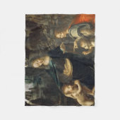 Maagd van de Rocks, Leonardo da Vinci Fleece Deken (Voorkant)