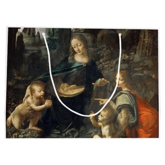 Maagd van de Rocks, Leonardo da Vinci Groot Cadeauzakje (Achterkant)