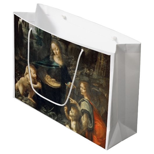 Maagd van de Rocks, Leonardo da Vinci Groot Cadeauzakje (Voorkant Gekanteld)