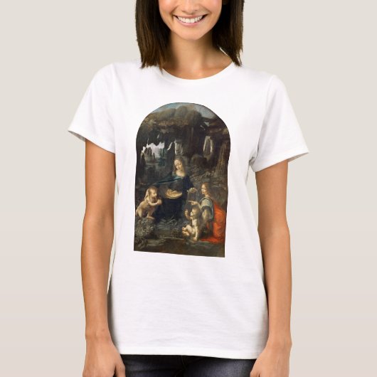 Maagd van de Rocks, Leonardo da Vinci T-shirt (Voorkant)