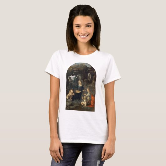 Maagd van de Rocks, Leonardo da Vinci T-shirt (Voorkant volledig)