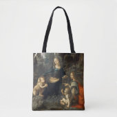Maagd van de Rocks, Leonardo da Vinci Tote Bag (Voorkant)