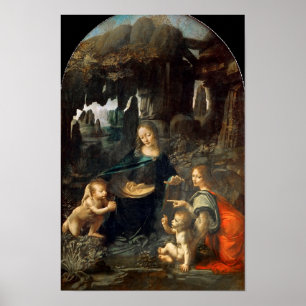 Maagd van de Rocks - Louvre - Leonardo - Poster
