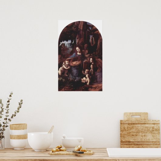 Maagd van de Rocks Poster (Keuken)