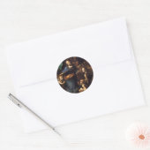 Maagd van de Rocks Ronde Sticker (Envelop)