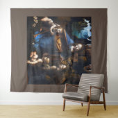 Maagd van de rotsboomstammen wandkleed (In Situ (horizontaal))