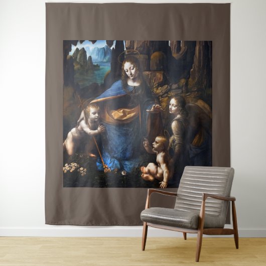 Maagd van de rotsboomstammen wandkleed (In situ)