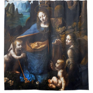 Maagd van de rotsen douchegordijn