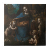 maagd van de rotsen tegeltje (Voorkant)