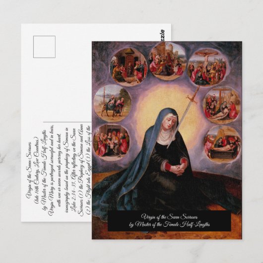 Maagd van de Zeven Smarten Briefkaart (Voorkant / Achterkant)