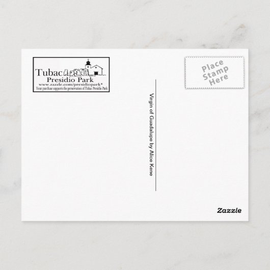 Maagd van Guadalupe Briefkaart (Achterkant)