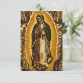Maagd van Guadalupe door Manuel de Arellano Bedankkaart (Staand voorkant)