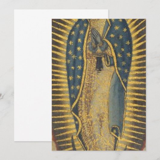 Maagd Van Guadalupe Isidro Escamilla Kaart (Voorkant / Achterkant)