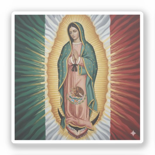 Maagd van Guadalupe - Mexico Sticker (Voorkant)