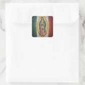 Maagd van Guadalupe - Mexico Vierkante Sticker (Tas)