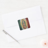 Maagd van Guadalupe - Mexico Vierkante Sticker (Envelop)