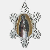 Maagd van Guadalupe, onze dame Tin Sneeuwvlok Ornament (Rechts)