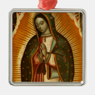 Maagd van Guadalupe Onze Lieve Vrouw Moeder Maria Metalen Ornament