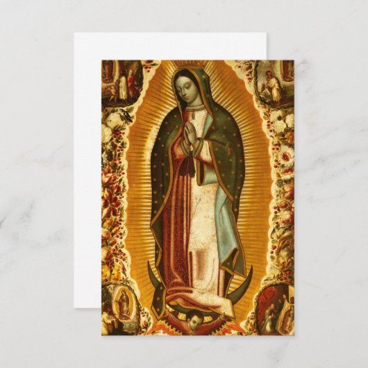 Maagd van Guadalupe Our Lady Mary Bedankkaart (Voorkant / Achterkant)