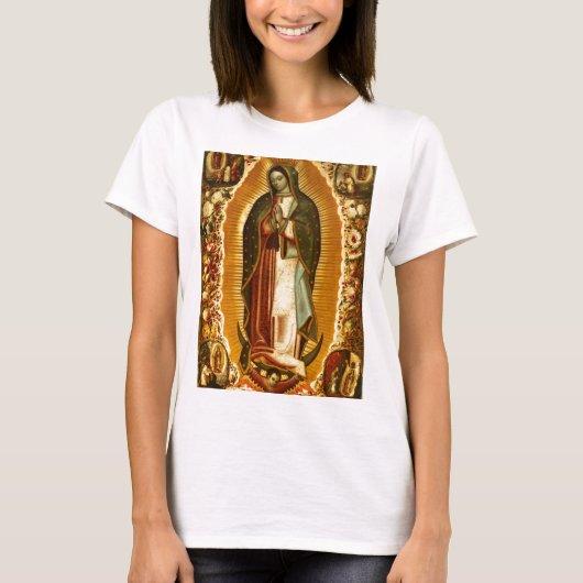 Maagd van Guadalupe Our Lady Mary T-shirt (Voorkant)