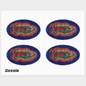 Maagd van Guadalupe Ovale Sticker (Vel)