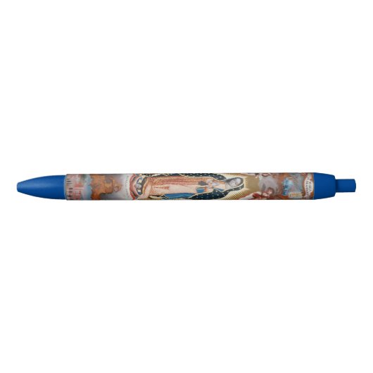 "Maagd van Guadalupe" religieuze kunstpen Blauwe Inkt Pen (Voorkant)