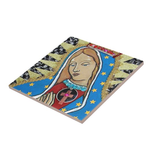 Maagd van Guadalupe Tegeltje (Zijkant)