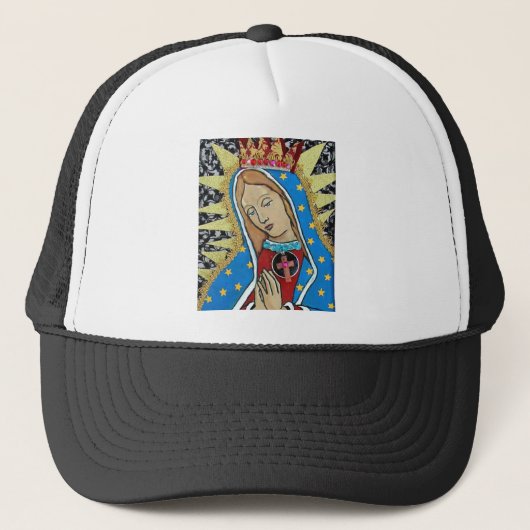 Maagd van Guadalupe Trucker Pet (Voorkant)