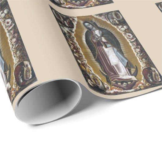 Maagd van het Antiek schilderen van Guadalupe Cadeaupapier (Rol Hoek)