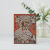 Maagd van Scopoitis Orthodox Christelijk Icoon Briefkaart (Staand voorkant)