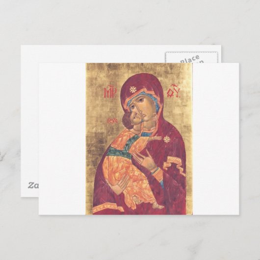 Maagd van Vladimir Briefkaart (Voorkant / Achterkant)