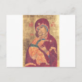 Maagd van Vladimir Briefkaart (Voorkant)