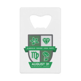 Maagd Verjaardag Crest™ voor 23-31 augustus Creditkaart Flessenopener