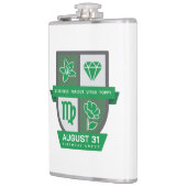 Maagd Verjaardag Crest™ voor 23-31 Augustus Fles Heupfles (Links)