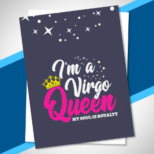 Maagd Verjaardag Koningin Astrologie Augustus Sept Briefkaart